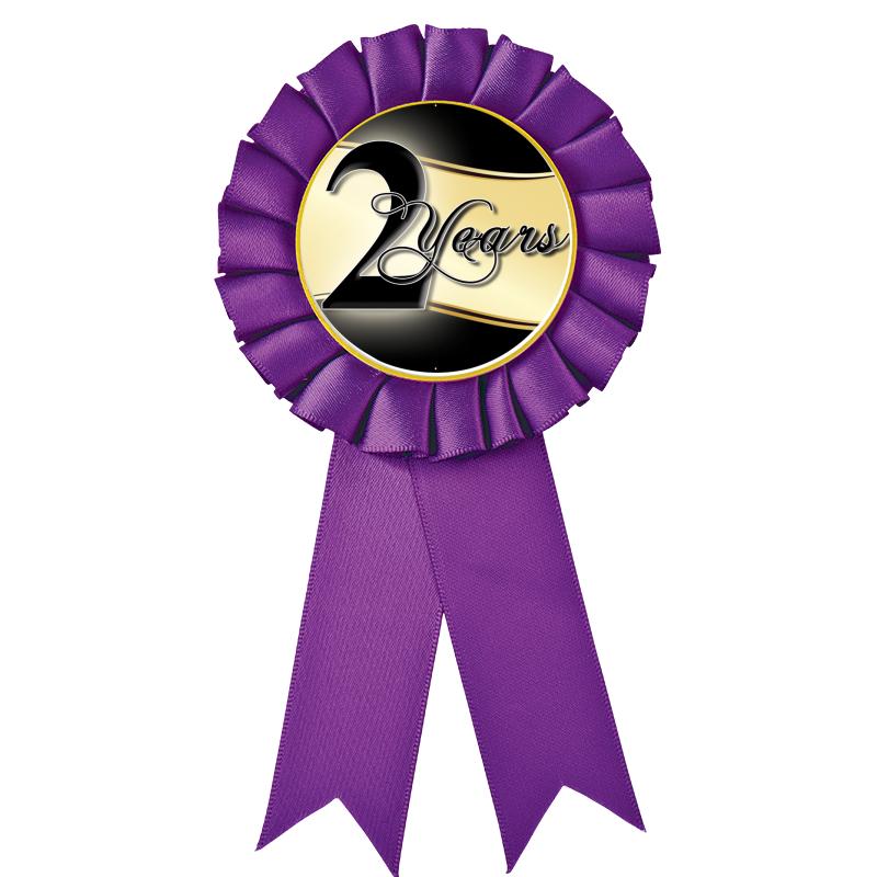 PURPLE MYLAR ROSETTES