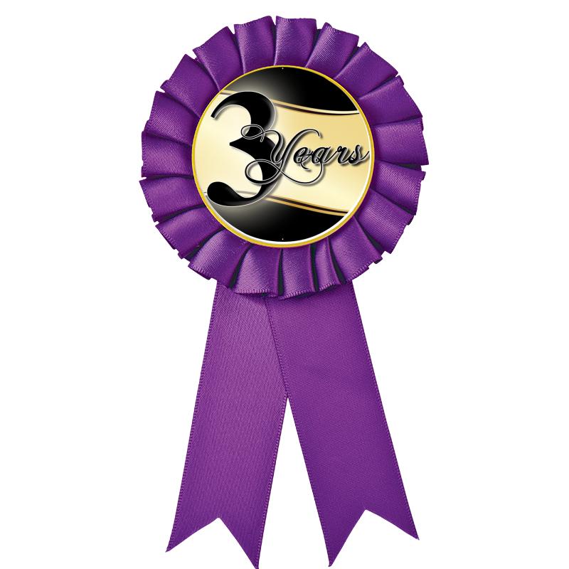 PURPLE MYLAR ROSETTES