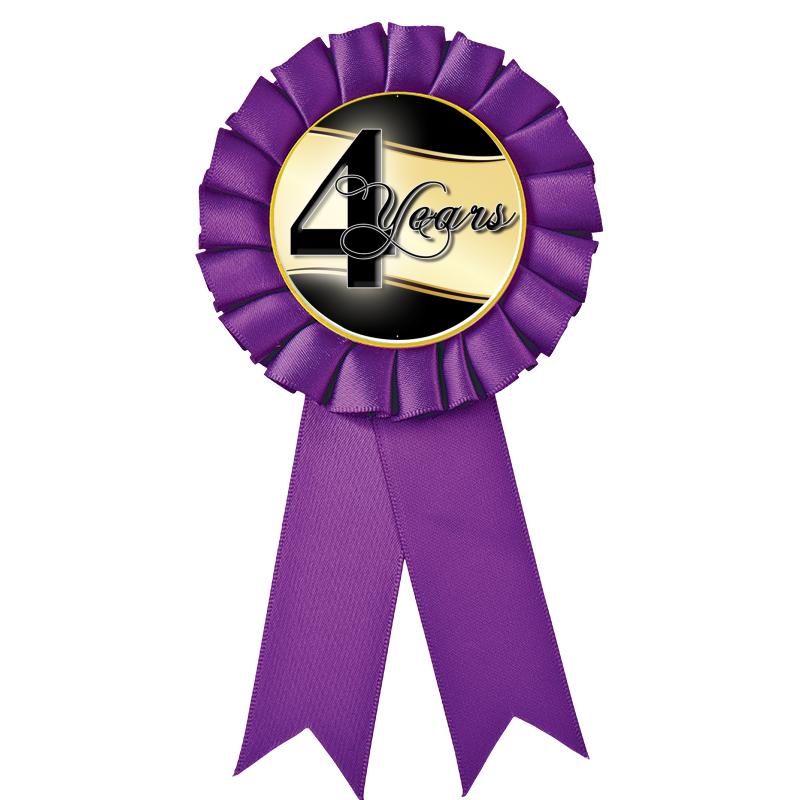 PURPLE MYLAR ROSETTES