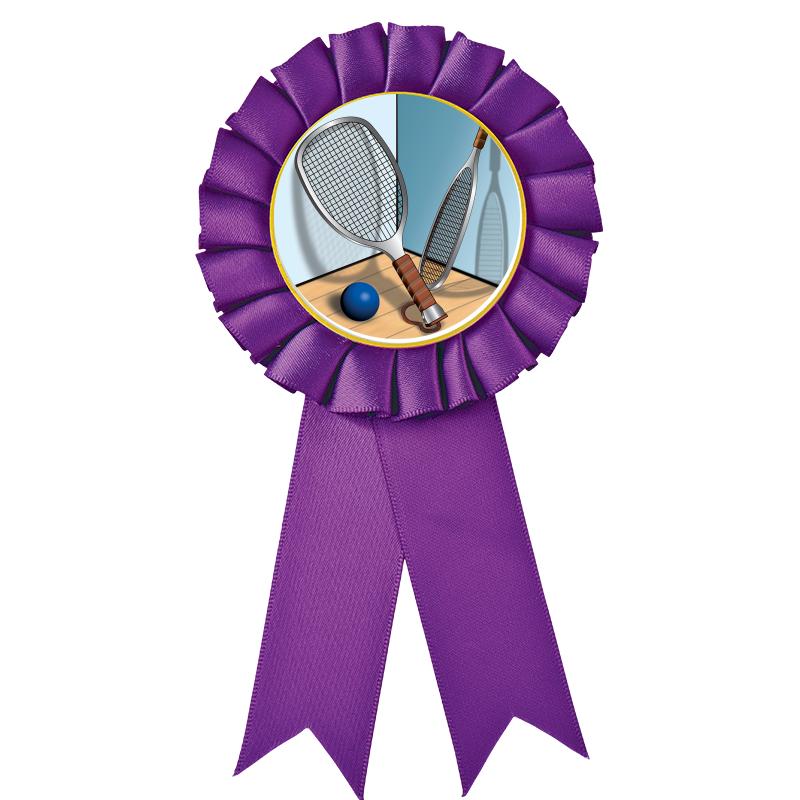 PURPLE MYLAR ROSETTES