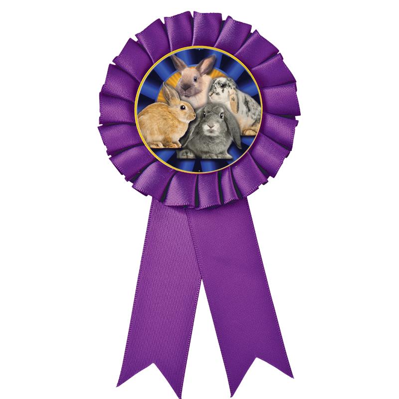 PURPLE MYLAR ROSETTES