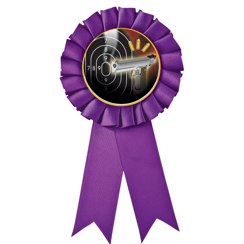 PURPLE MYLAR ROSETTES