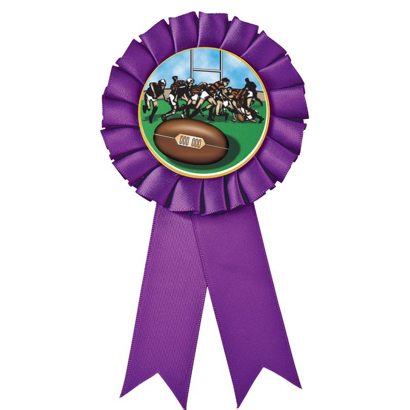 PURPLE MYLAR ROSETTES