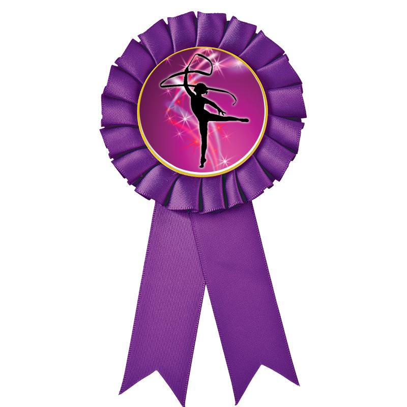 PURPLE MYLAR ROSETTES