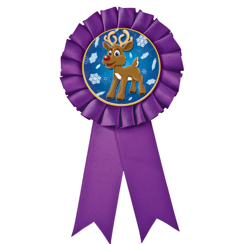 PURPLE MYLAR ROSETTES