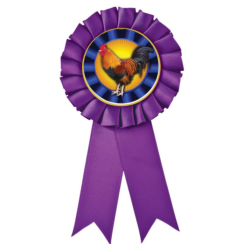 PURPLE MYLAR ROSETTES