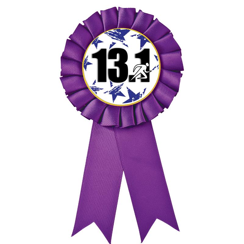 PURPLE MYLAR ROSETTES