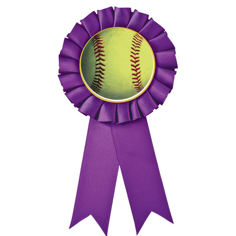 PURPLE MYLAR ROSETTES