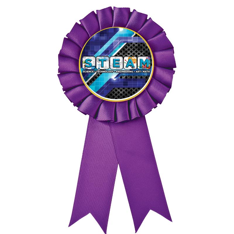 PURPLE MYLAR ROSETTES