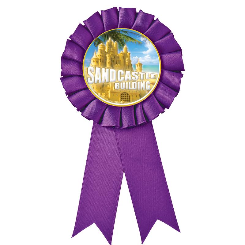 PURPLE MYLAR ROSETTES