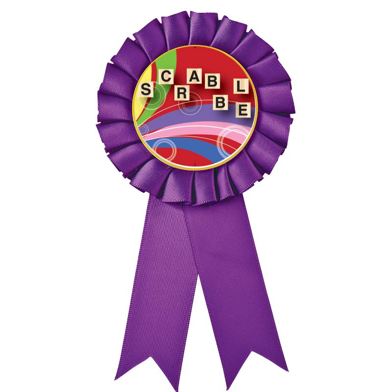 PURPLE MYLAR ROSETTES