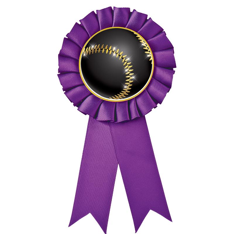 PURPLE MYLAR ROSETTES