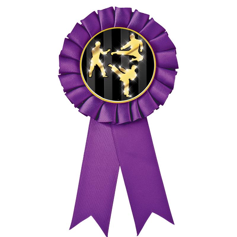 PURPLE MYLAR ROSETTES