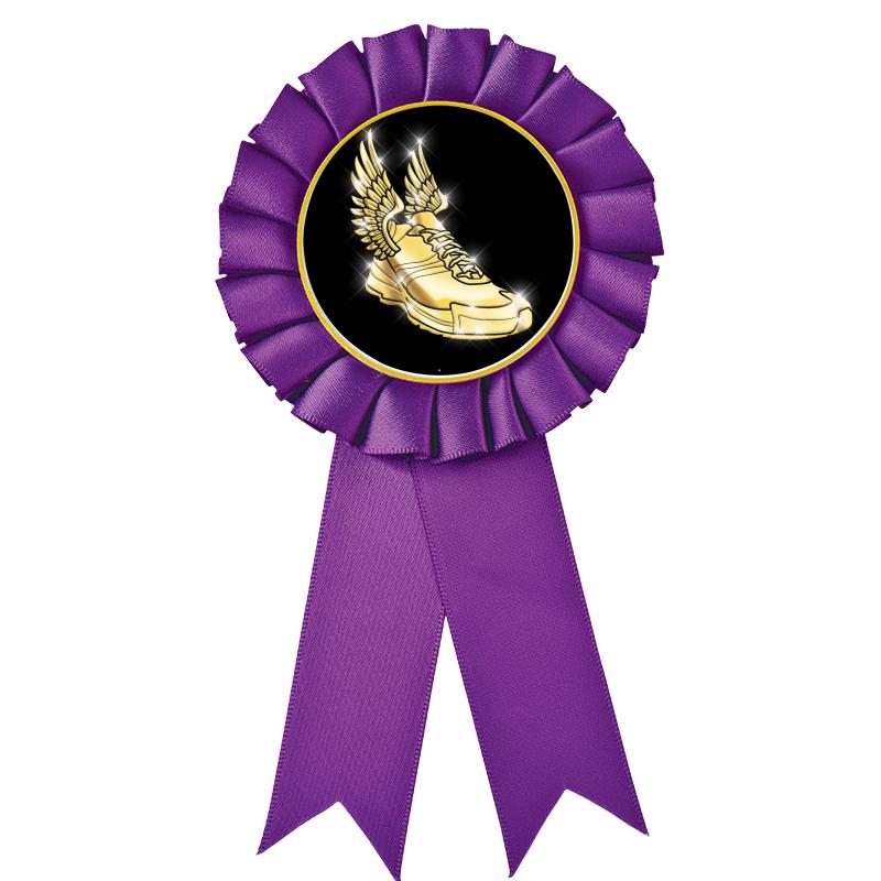 PURPLE MYLAR ROSETTES