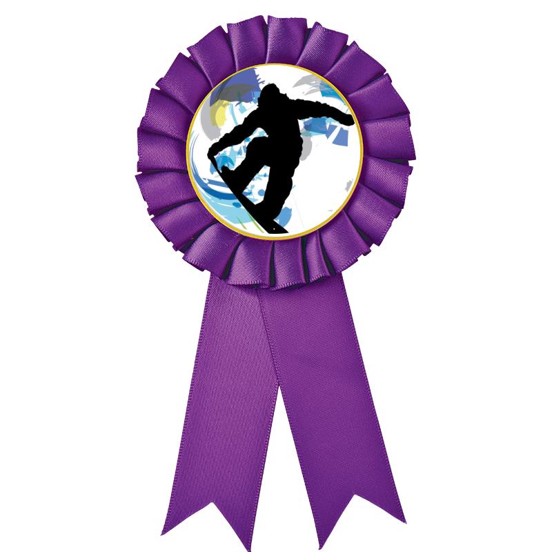 PURPLE MYLAR ROSETTES