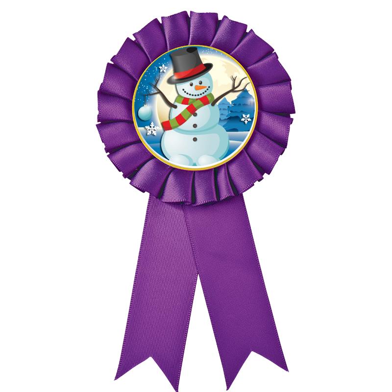 PURPLE MYLAR ROSETTES