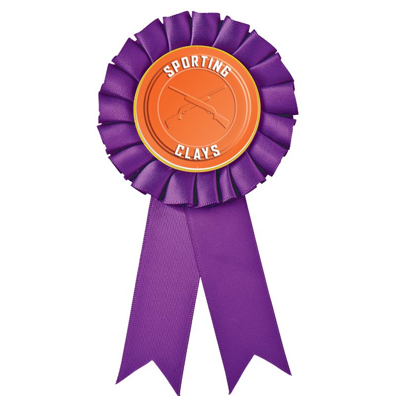 PURPLE MYLAR ROSETTES