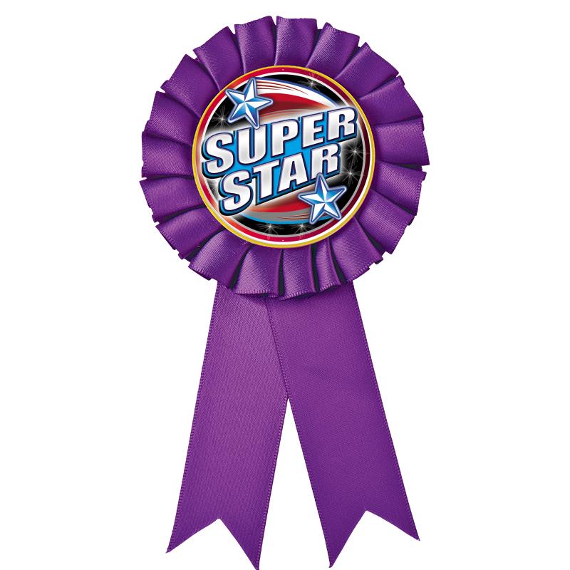 PURPLE MYLAR ROSETTES