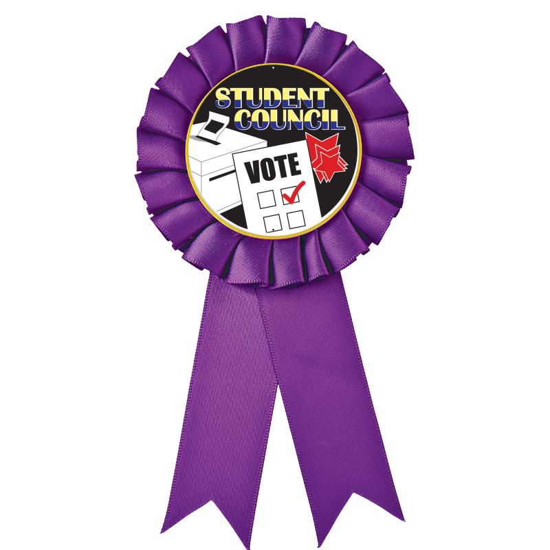 PURPLE MYLAR ROSETTES