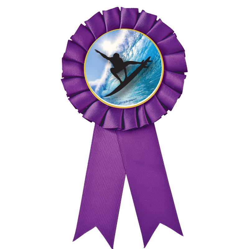 PURPLE MYLAR ROSETTES