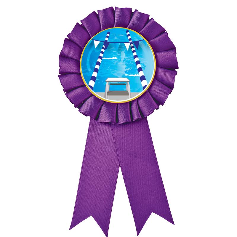 PURPLE MYLAR ROSETTES