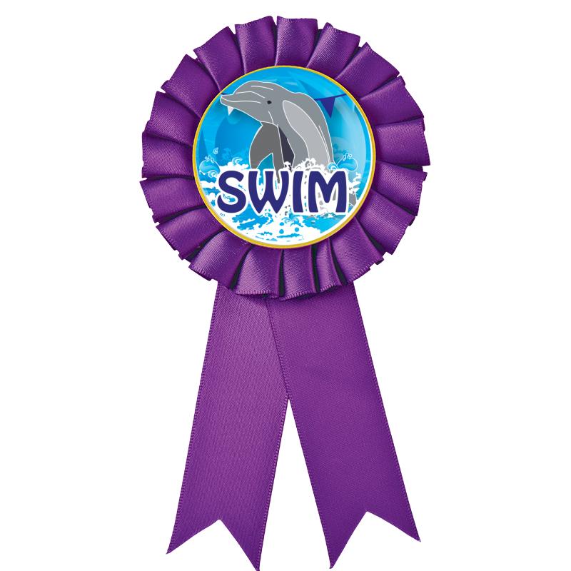 PURPLE MYLAR ROSETTES