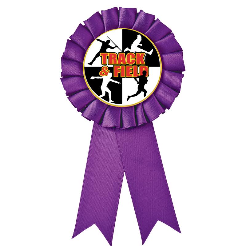 PURPLE MYLAR ROSETTES