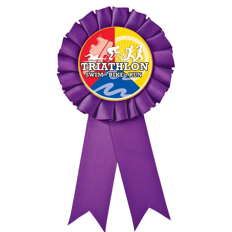 PURPLE MYLAR ROSETTES