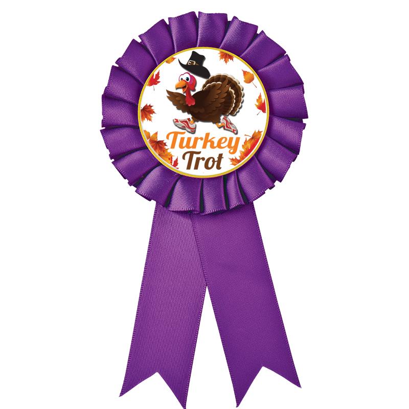 PURPLE MYLAR ROSETTES