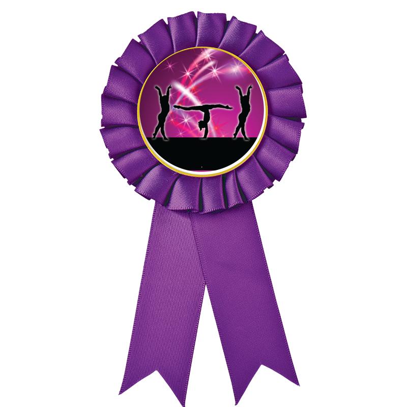 PURPLE MYLAR ROSETTES