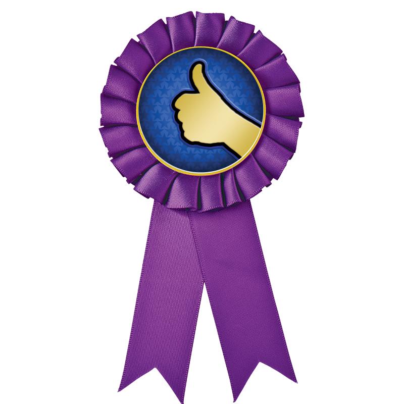 PURPLE MYLAR ROSETTES