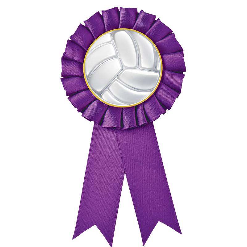 PURPLE MYLAR ROSETTES