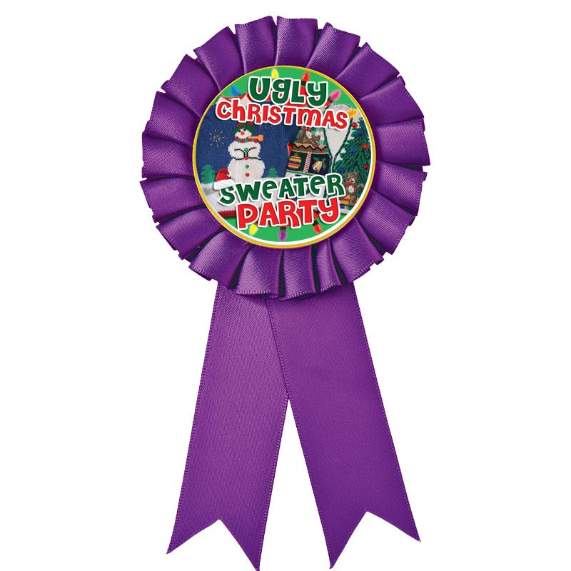 PURPLE MYLAR ROSETTES