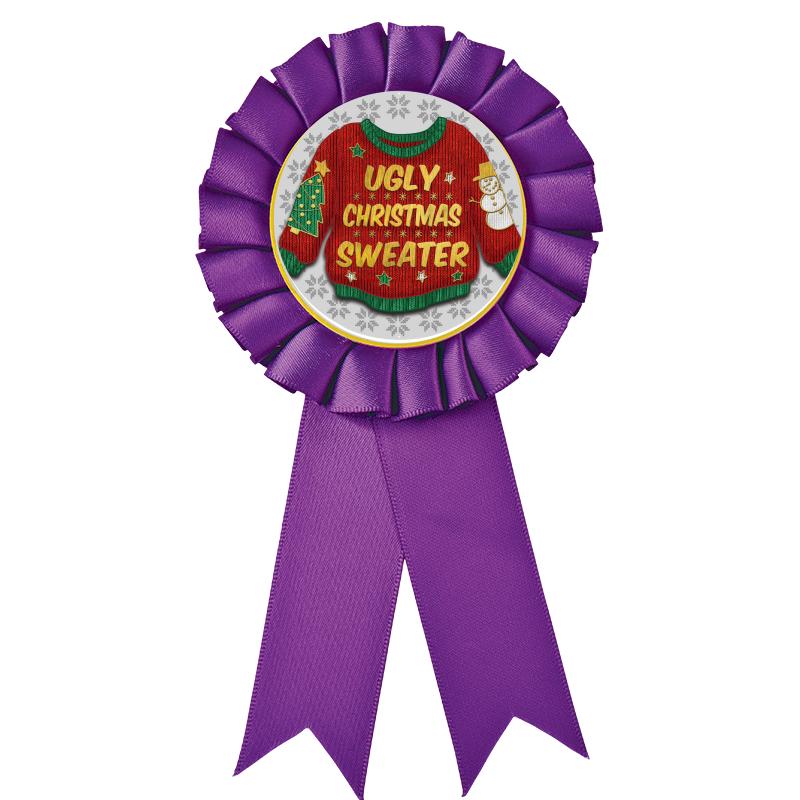 PURPLE MYLAR ROSETTES