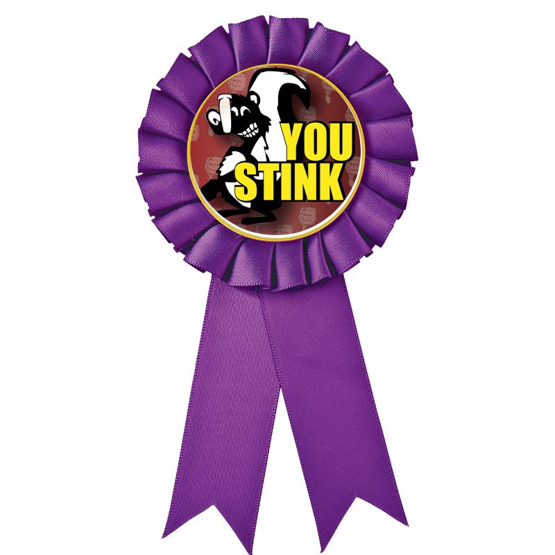 PURPLE MYLAR ROSETTES