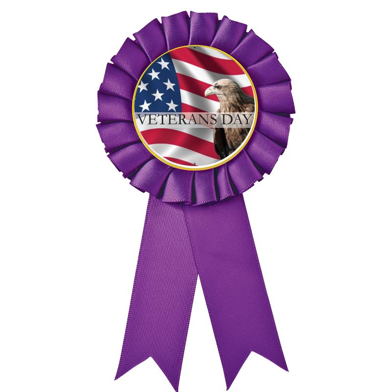 PURPLE MYLAR ROSETTES