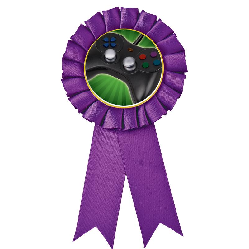 PURPLE MYLAR ROSETTES