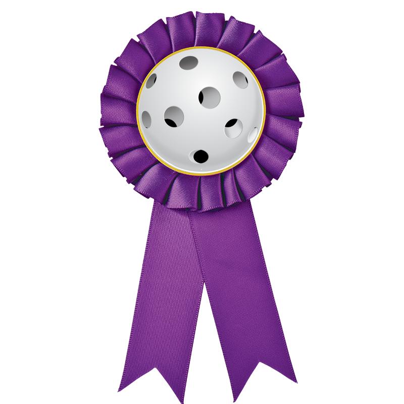 PURPLE MYLAR ROSETTES