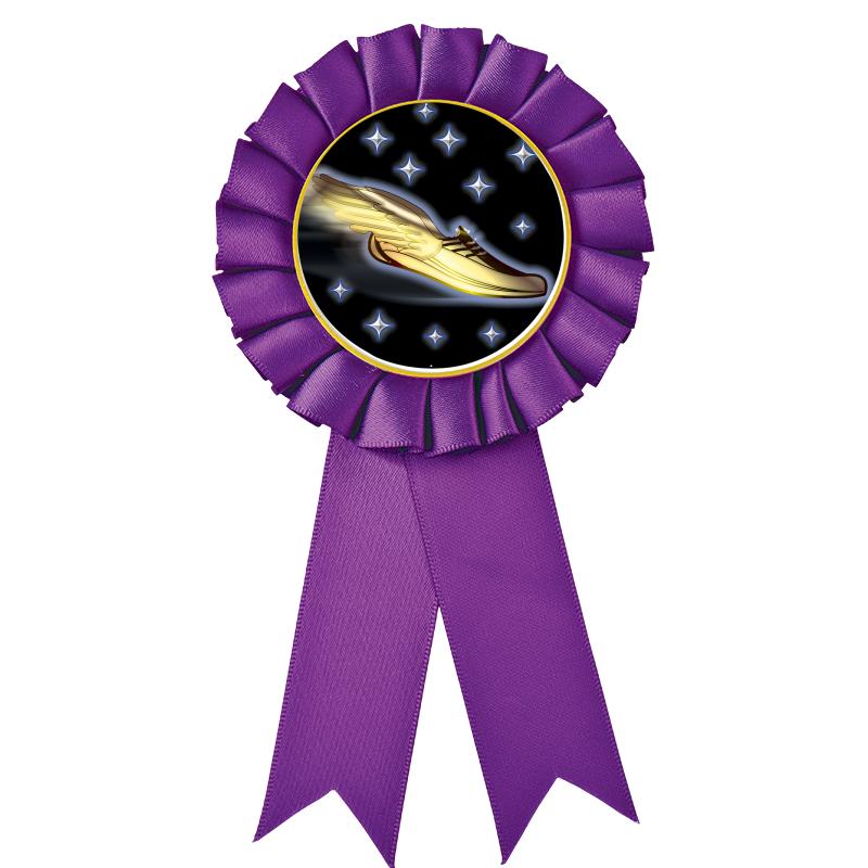 PURPLE MYLAR ROSETTES