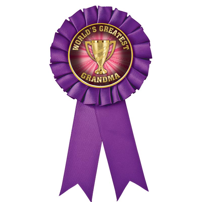 PURPLE MYLAR ROSETTES