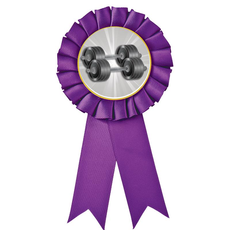 PURPLE MYLAR ROSETTES