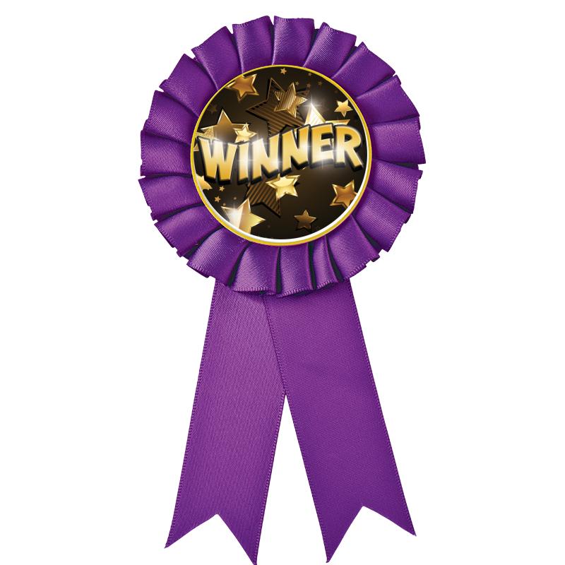 PURPLE MYLAR ROSETTES