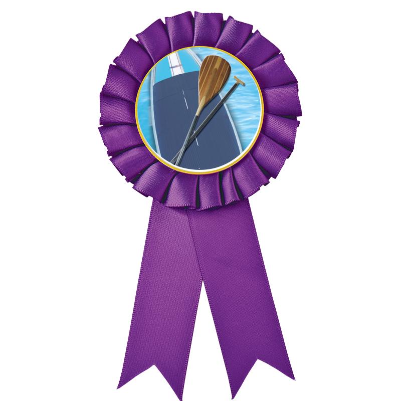 PURPLE MYLAR ROSETTES