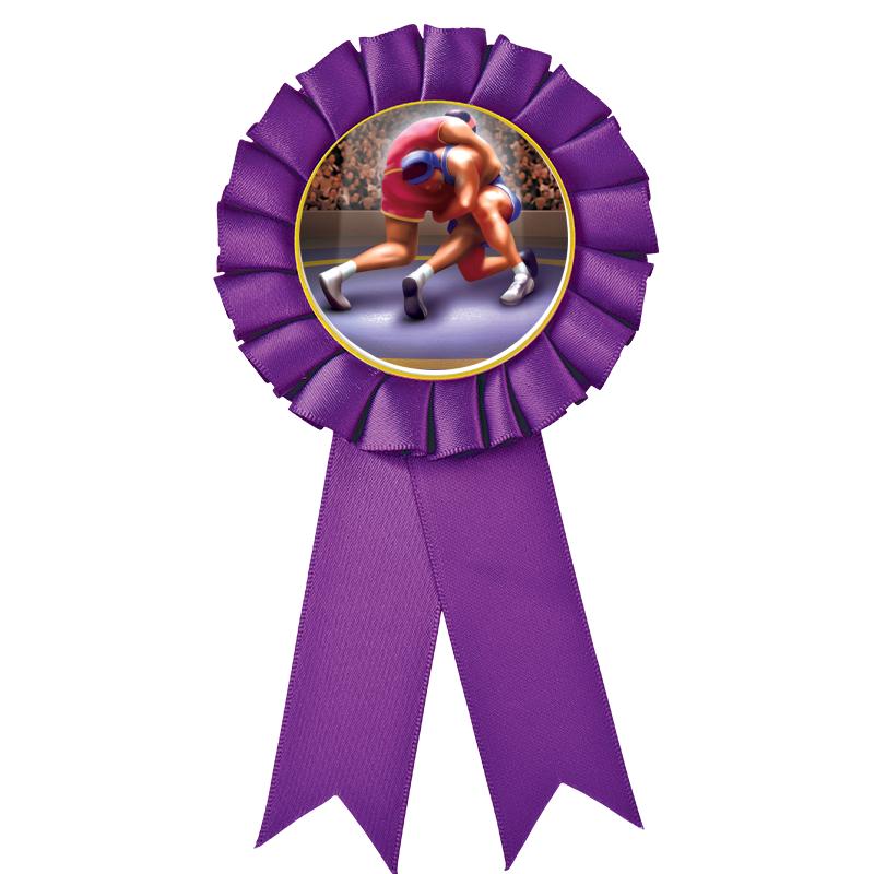 PURPLE MYLAR ROSETTES