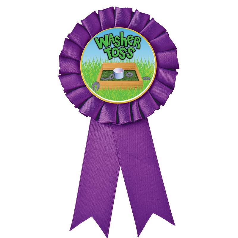 PURPLE MYLAR ROSETTES
