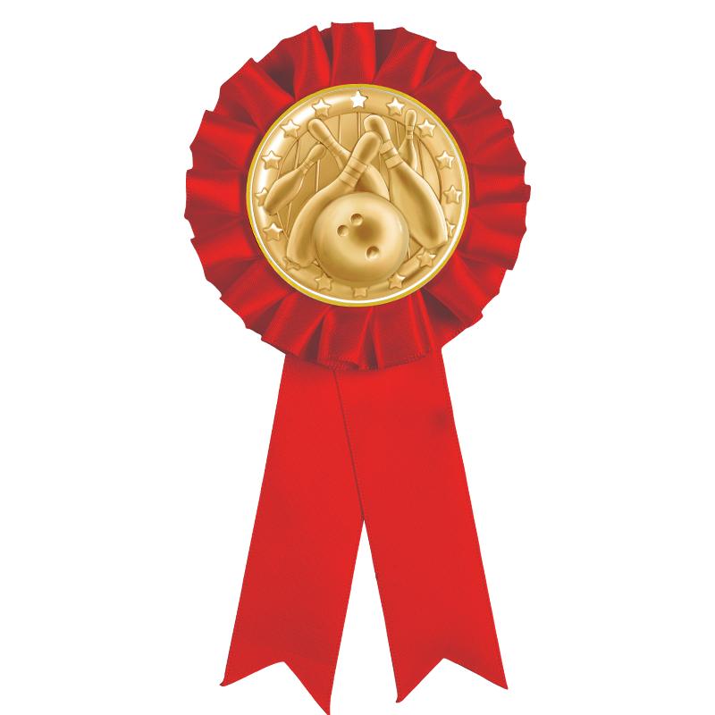 RED MYLAR ROSETTES