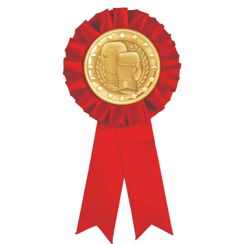 RED MYLAR ROSETTES