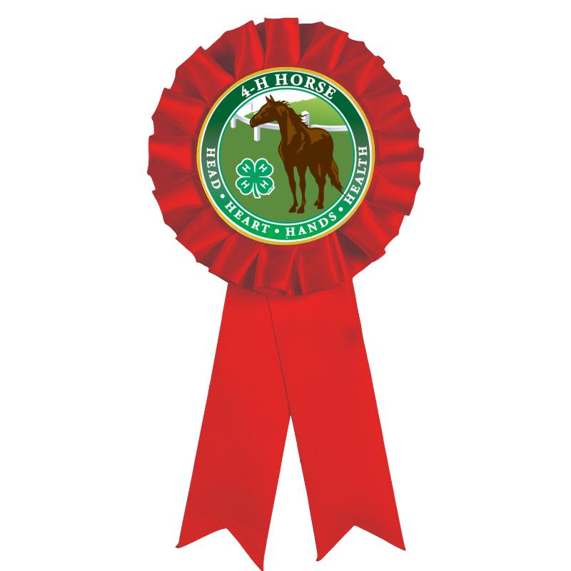 RED MYLAR ROSETTES