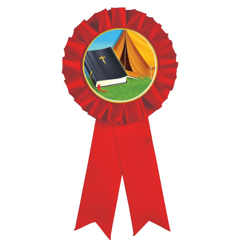 RED MYLAR ROSETTES