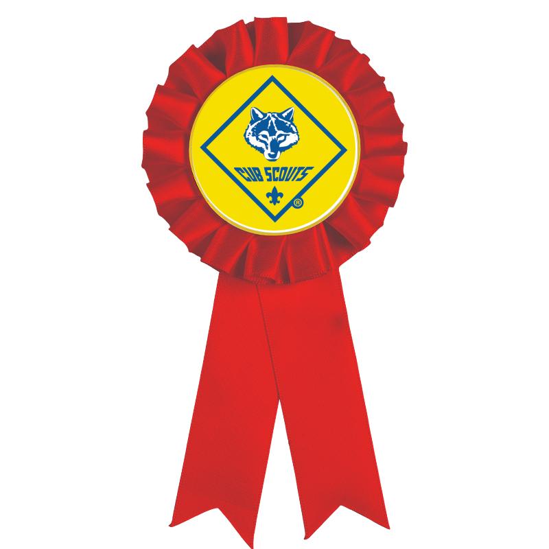 RED MYLAR ROSETTES